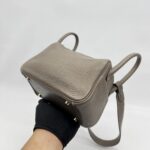 Hermes Mini Lindy Clemence Etoupe GHW