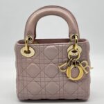 Dior Lady Dior Mini Lambskin Light Pink GHW