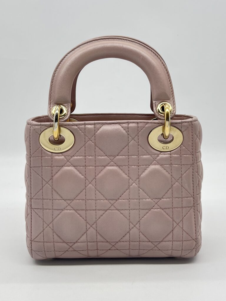 Dior Lady Dior Mini Lambskin Light Pink GHW