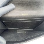 Saint Laurent Envelope Wristlet Grained Black GHW