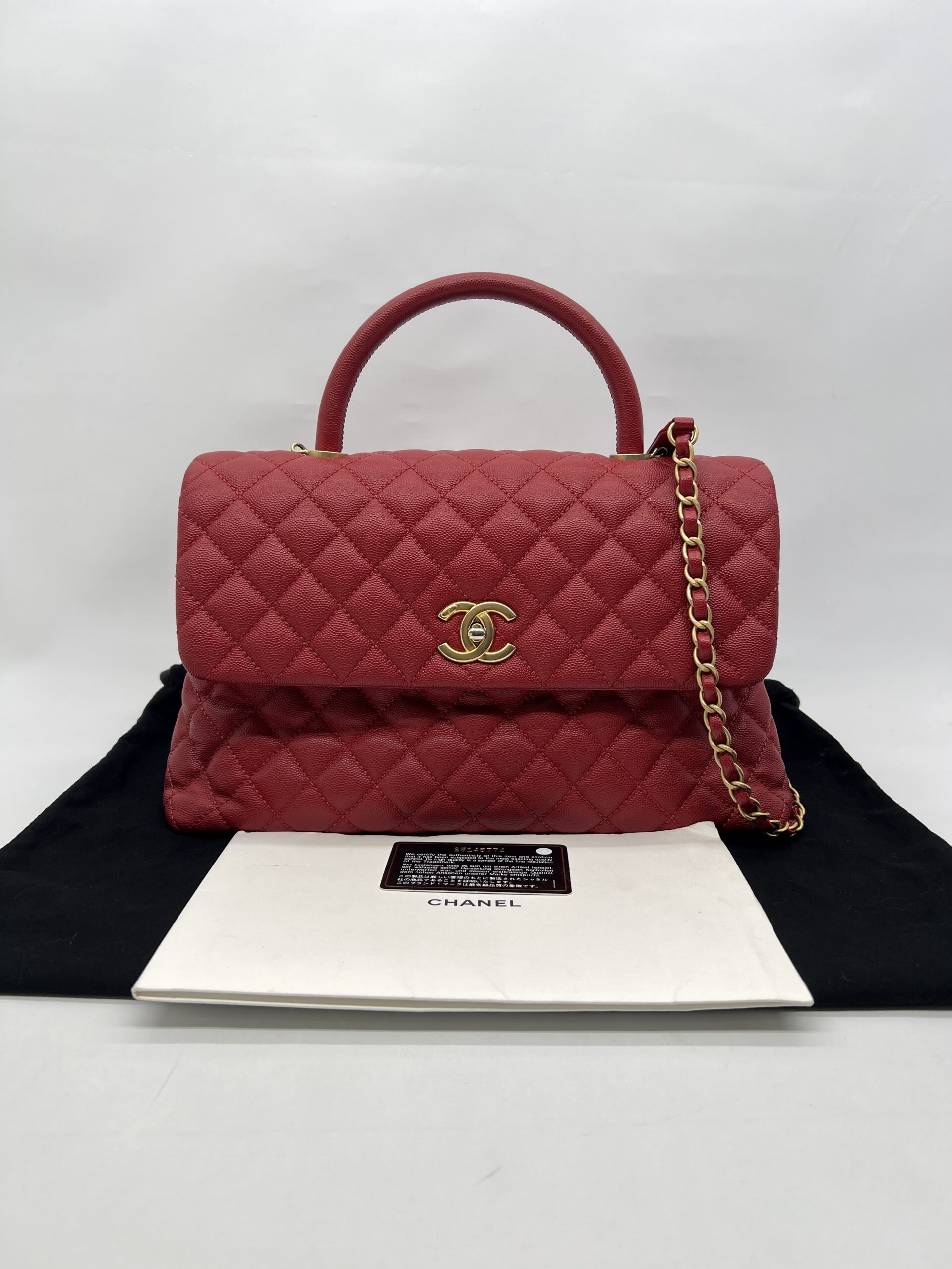 Chanel Coco Handle Large Caviar Red GHW