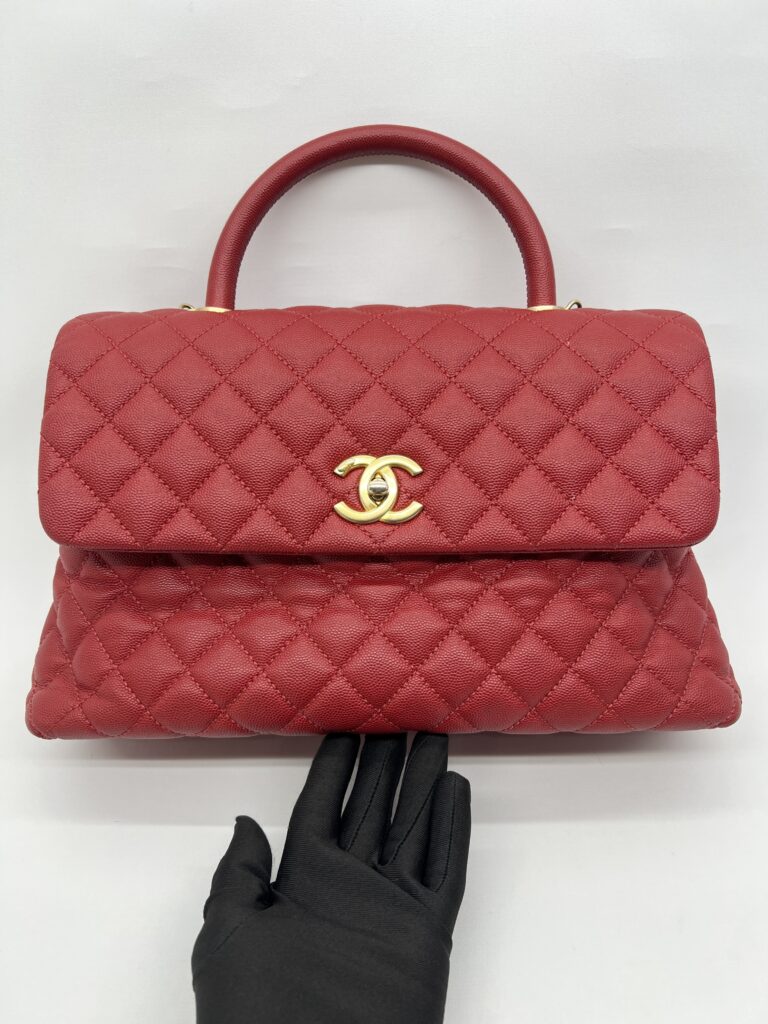 Chanel Coco Handle Large Caviar Red GHW