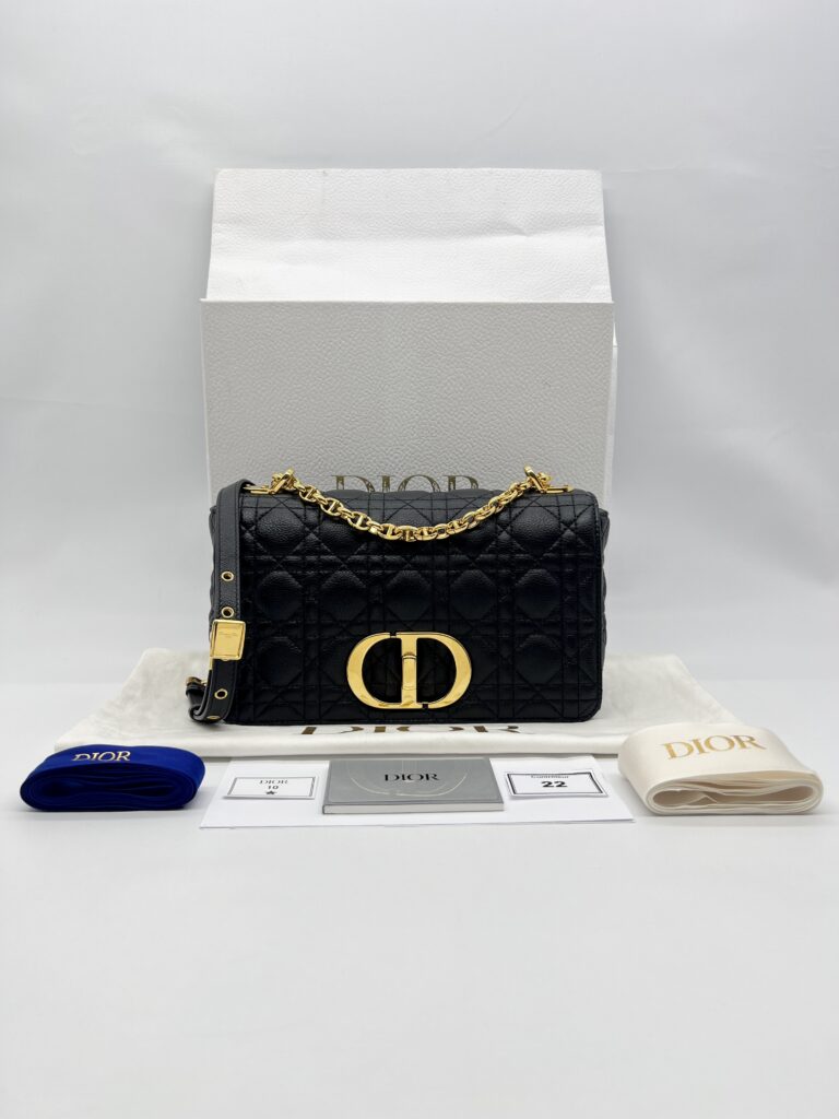 Dior Medium Caro Black GHW