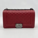 Chanel Boy 25 Caviar Red RHW