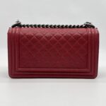 Chanel Boy 25 Caviar Red RHW