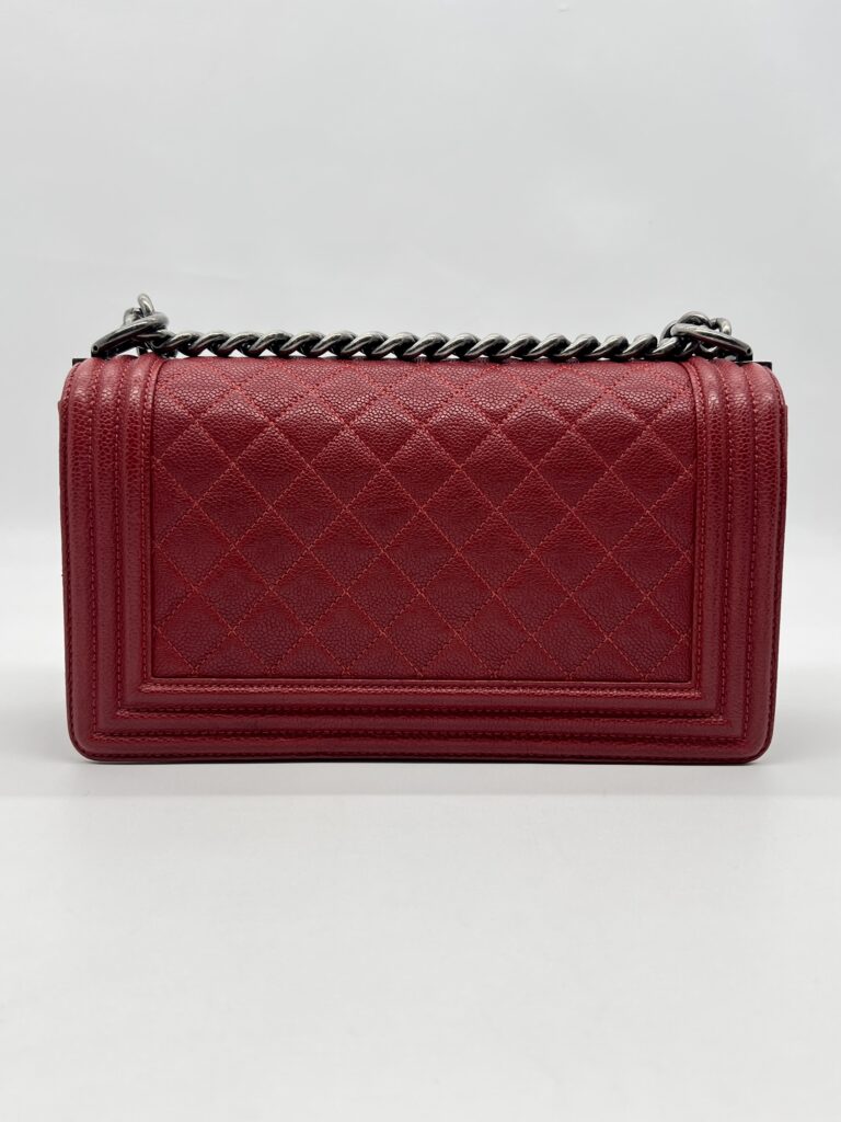 Chanel Boy 25 Caviar Red RHW