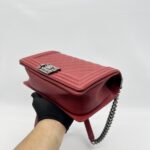 Chanel Boy 25 Caviar Red RHW