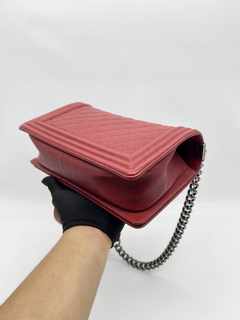 Chanel Boy 25 Caviar Red RHW