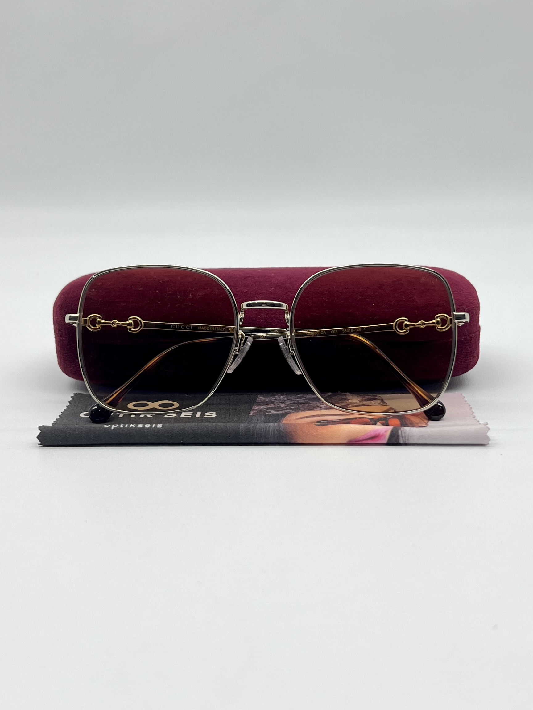 Gucci GG0883OA Sunglasses Square Glasses Gold Tortoise