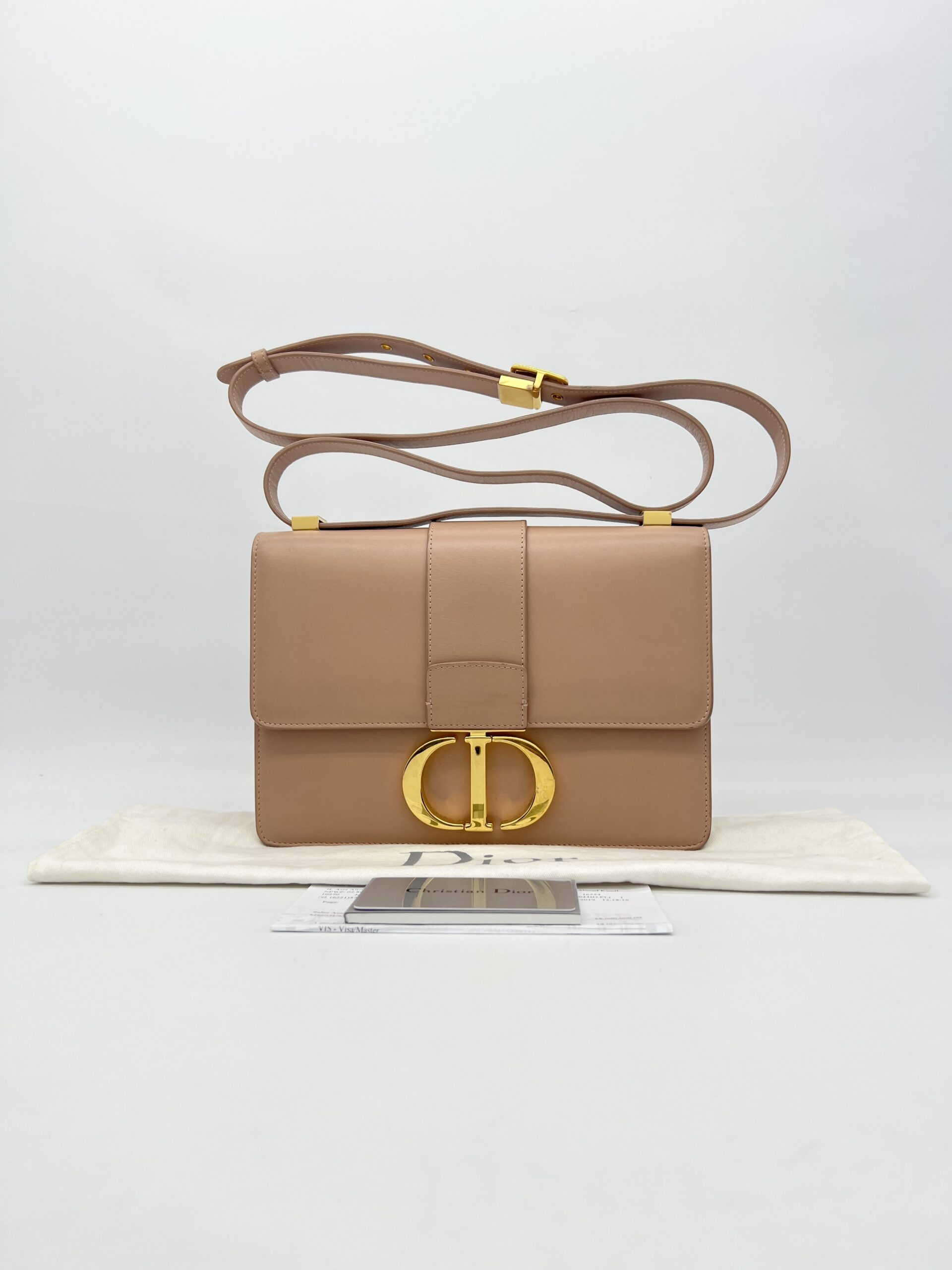 Dior 30 Montaigne Leather Nude GHW