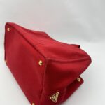 Prada Canapa Shopping Tote Canvas Rosso GHW