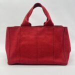 Prada Canapa Shopping Tote Canvas Rosso GHW