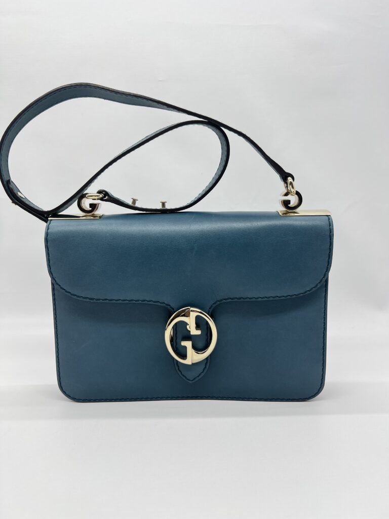 Gucci Interlocking 1973 Flap Bag Turqoise LGHW