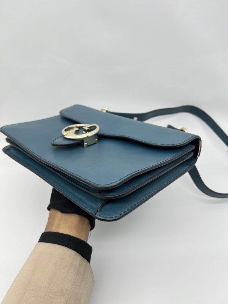Gucci Interlocking 1973 Flap Bag Turqoise LGHW