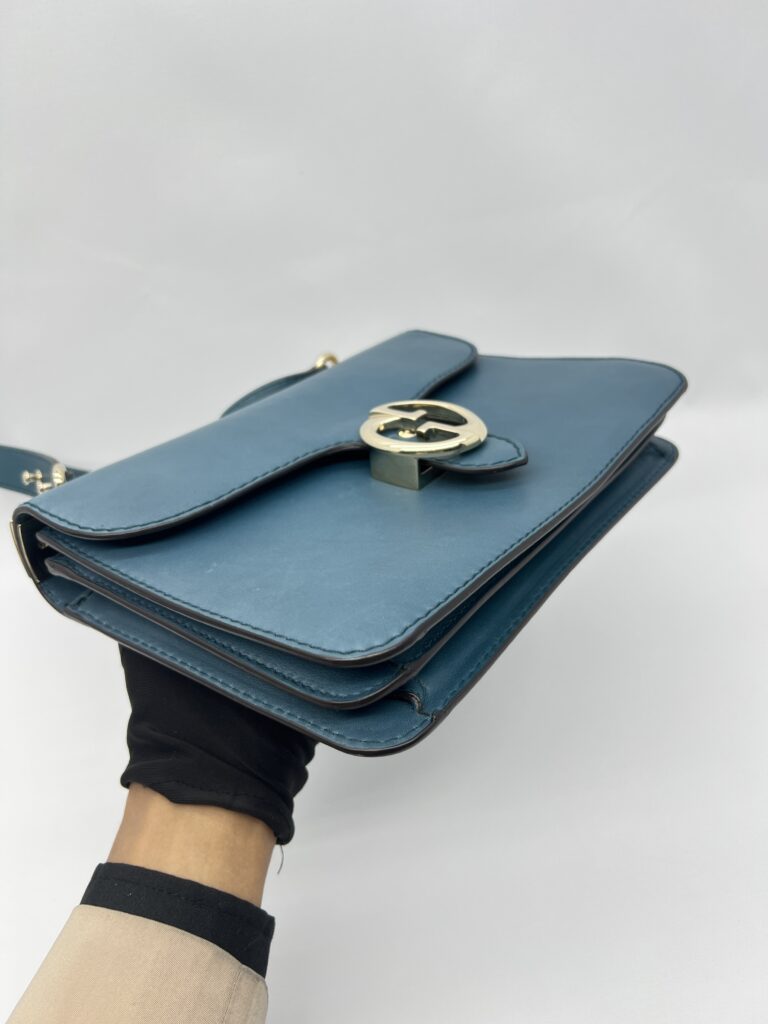 Gucci Interlocking 1973 Flap Bag Turqoise LGHW