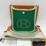Hermes Neo Evelyne 16 Officier Canvas Swift Menthe/Vert Fizz SHW