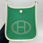 Hermes Neo Evelyne 16 Officier Canvas Swift Menthe/Vert Fizz SHW
