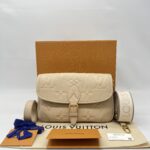 Louis Vuitton Diane PM Monogram Empreinte Creme GHW