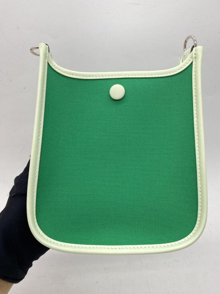 Hermes Neo Evelyne 16 Officier Canvas Swift Menthe/Vert Fizz SHW