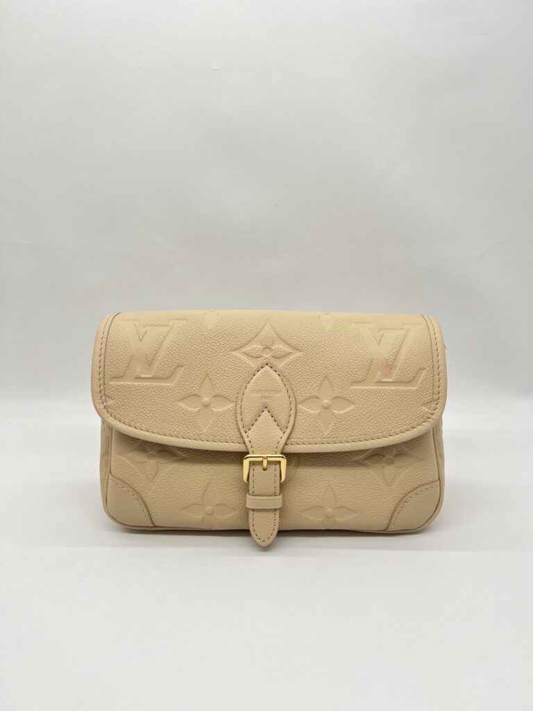 Louis Vuitton Diane PM Monogram Empreinte Creme GHW