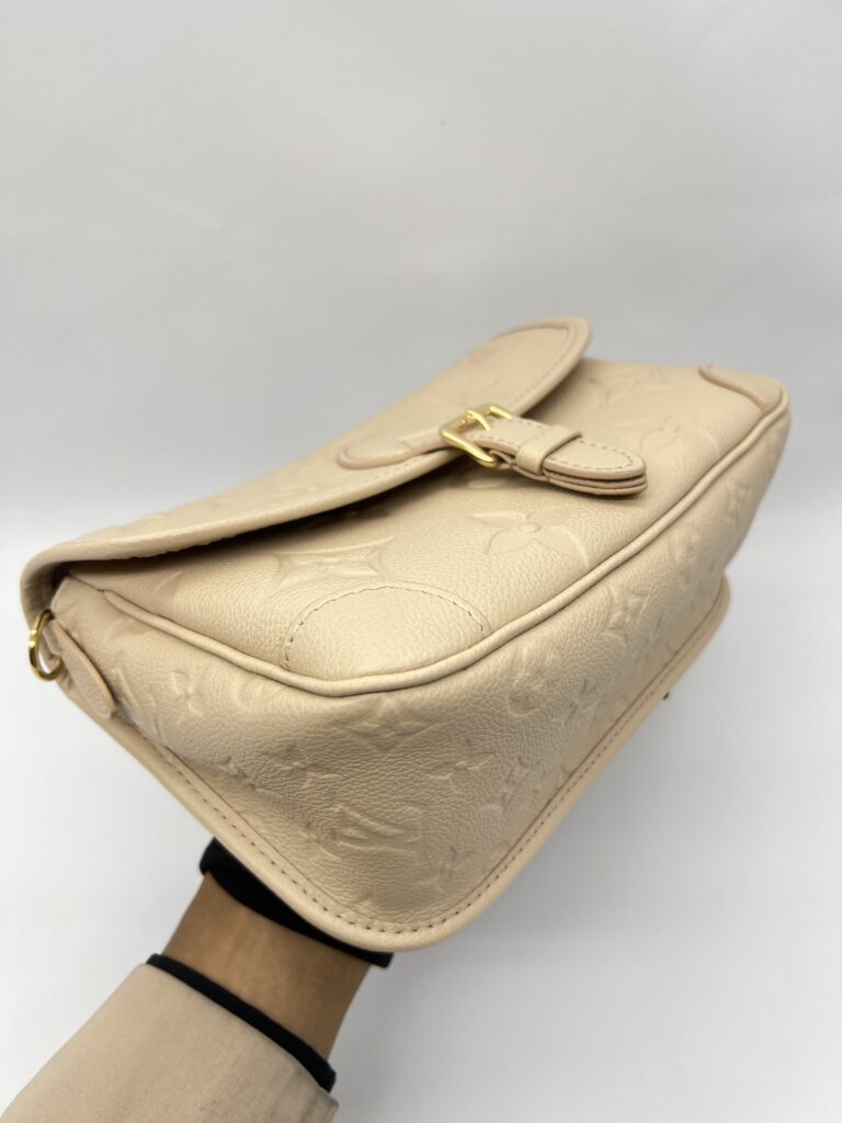Louis Vuitton Diane PM Monogram Empreinte Creme GHW