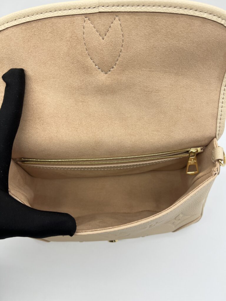 Louis Vuitton Diane PM Monogram Empreinte Creme GHW