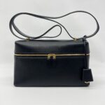 Loro Piana Extra Bag L27 Saddle Calfskin Black GHW
