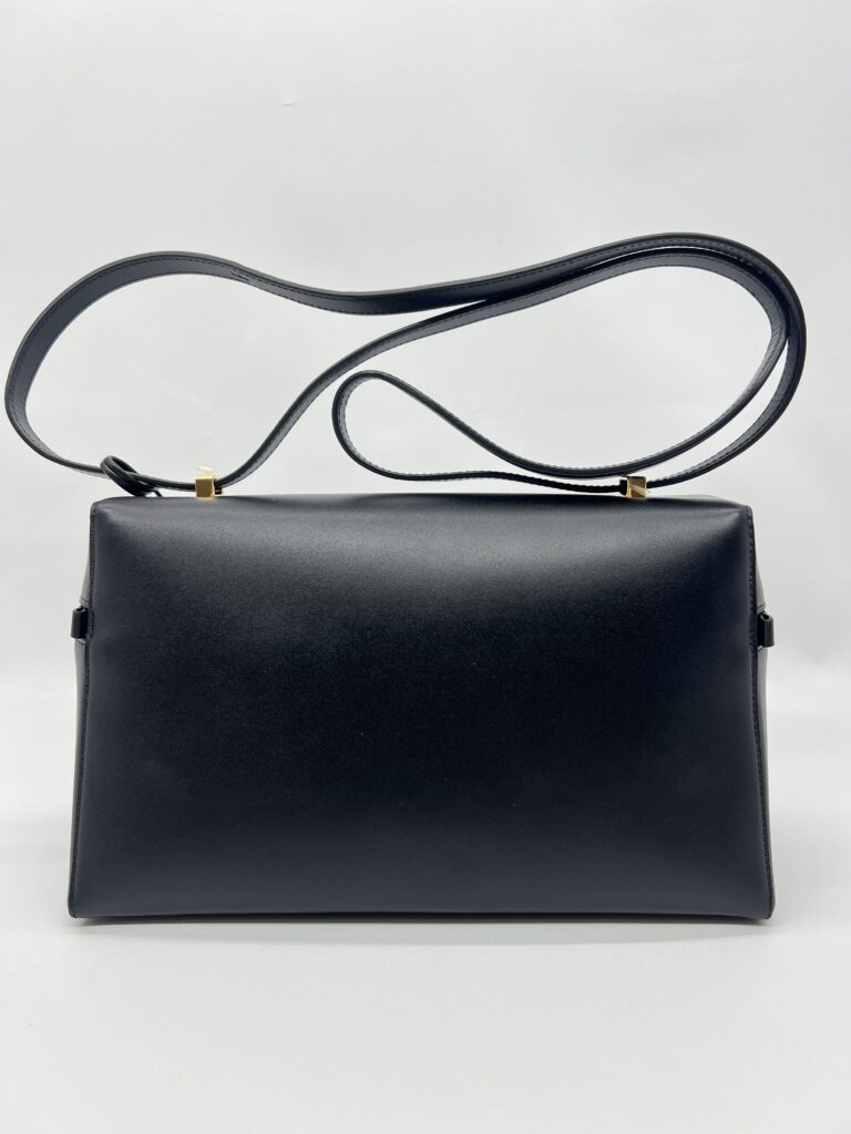 Loro Piana Extra Bag L27 Saddle Calfskin Black GHW