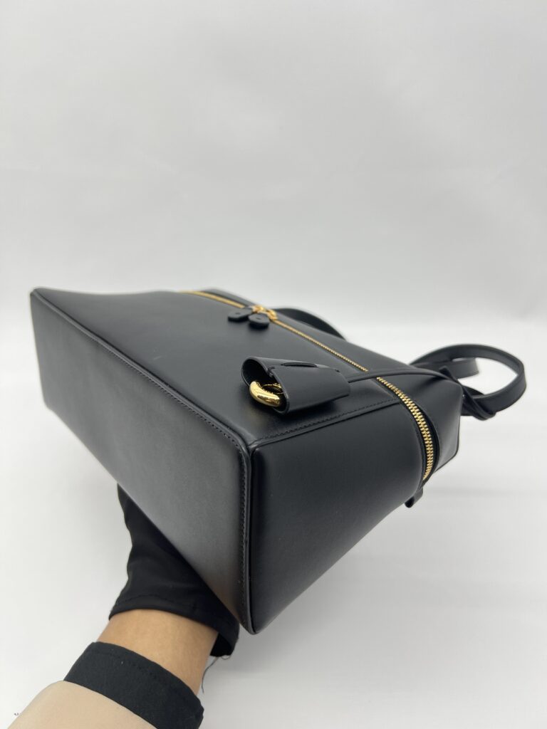 Loro Piana Extra Bag L27 Saddle Calfskin Black GHW