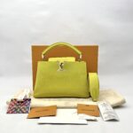 Louis Vuitton Capucines Lime Green GHW