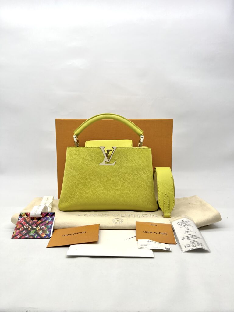 Louis Vuitton Capucines Lime Green GHW