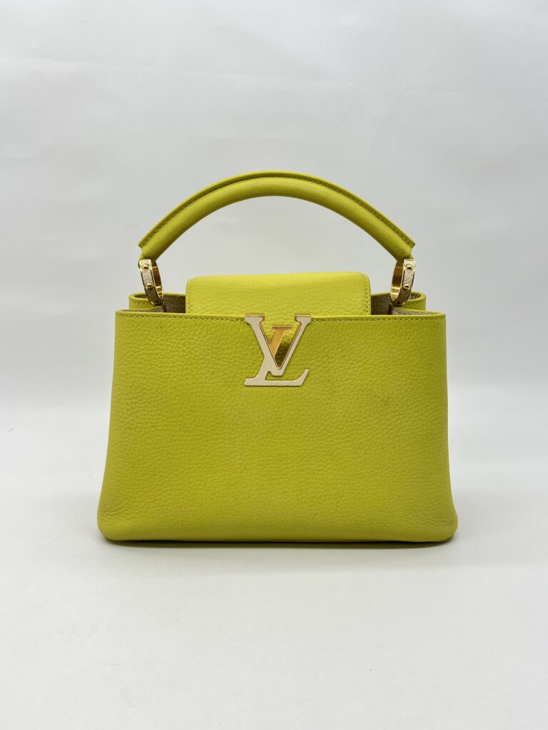 Louis Vuitton Capucines Lime Green GHW
