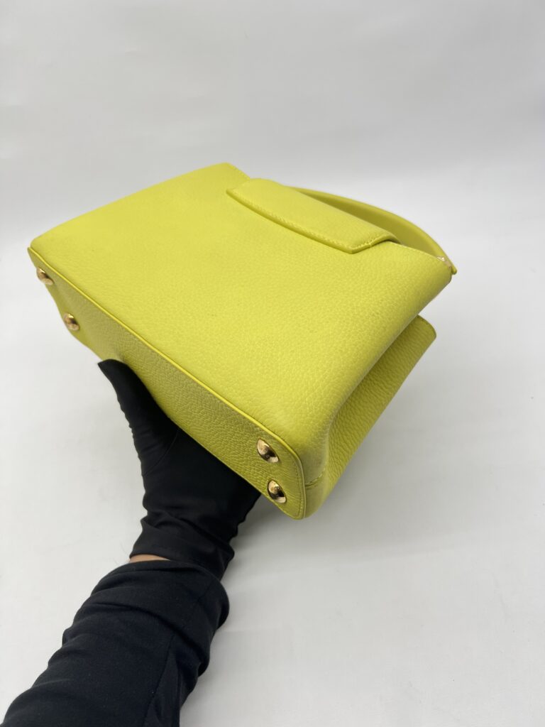 Louis Vuitton Capucines Lime Green GHW