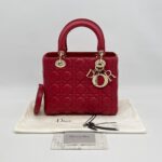 Dior Lady Dior Medium Red GHW