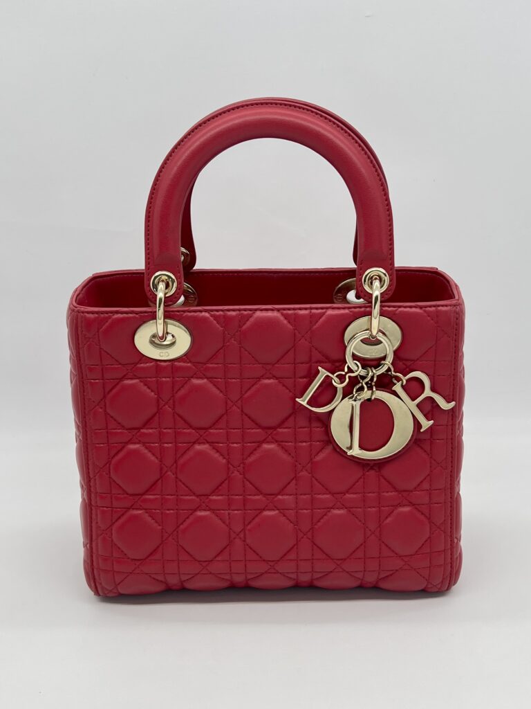 Dior Lady Dior Medium Red GHW