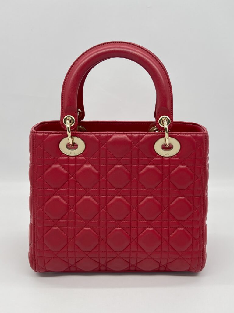 Dior Lady Dior Medium Red GHW