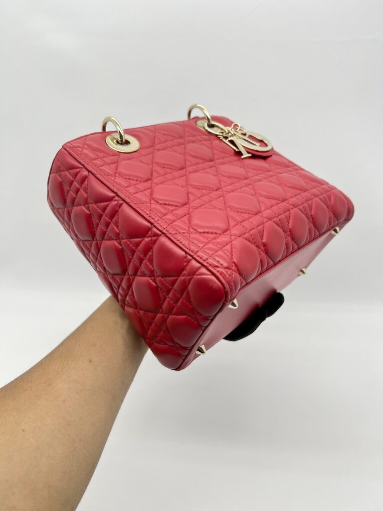 Dior Lady Dior Medium Red GHW