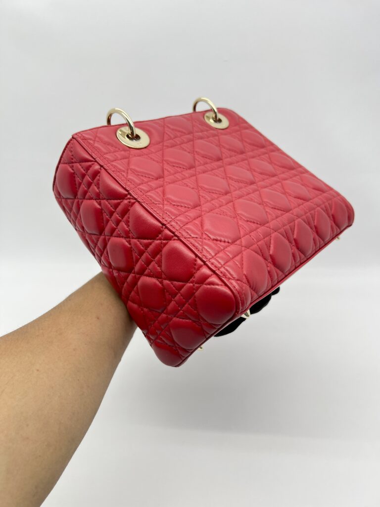 Dior Lady Dior Medium Red GHW