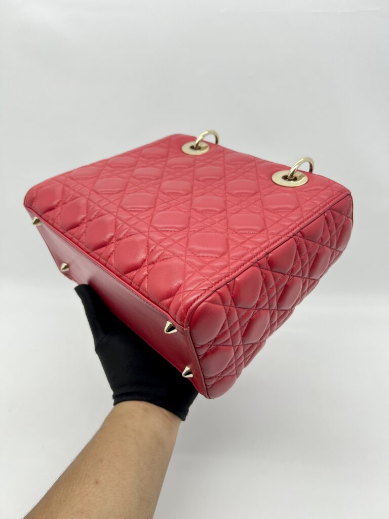Dior Lady Dior Medium Red GHW
