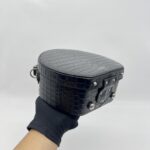 Saint Laurent Mica Hatbox Black Croco Embossed SHW