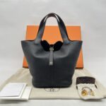 Hermes Picotin 22 Celemence Noir GHW