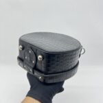 Saint Laurent Mica Hatbox Black Croco Embossed SHW