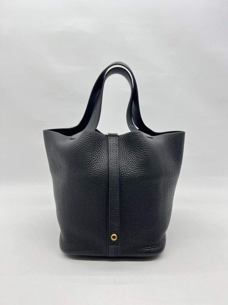 Hermes Picotin 22 Celemence Noir GHW