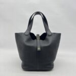 Hermes Picotin 22 Celemence Noir GHW