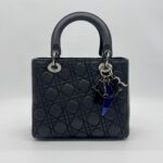 Dior Lady Dior x Anselm Reyle Calfskin Mate Noir RHW