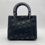Dior Lady Dior x Anselm Reyle Calfskin Mate Noir RHW