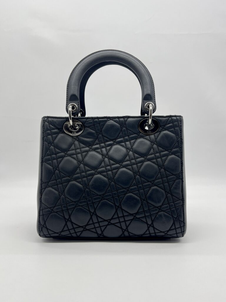 Dior Lady Dior x Anselm Reyle Calfskin Mate Noir RHW