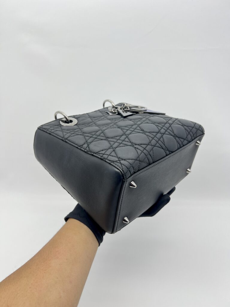 Dior Lady Dior x Anselm Reyle Calfskin Mate Noir RHW