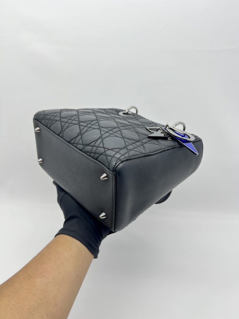 Dior Lady Dior x Anselm Reyle Calfskin Mate Noir RHW