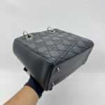 Dior Lady Dior x Anselm Reyle Calfskin Mate Noir RHW